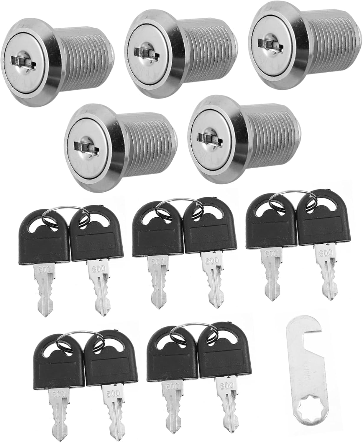 5pcs Mailbox Locks for Cabinets and Lockers Construction Rustproof Security Locks for Letter Boxes and Cupboards Protects Boys and Girls and Personal Items