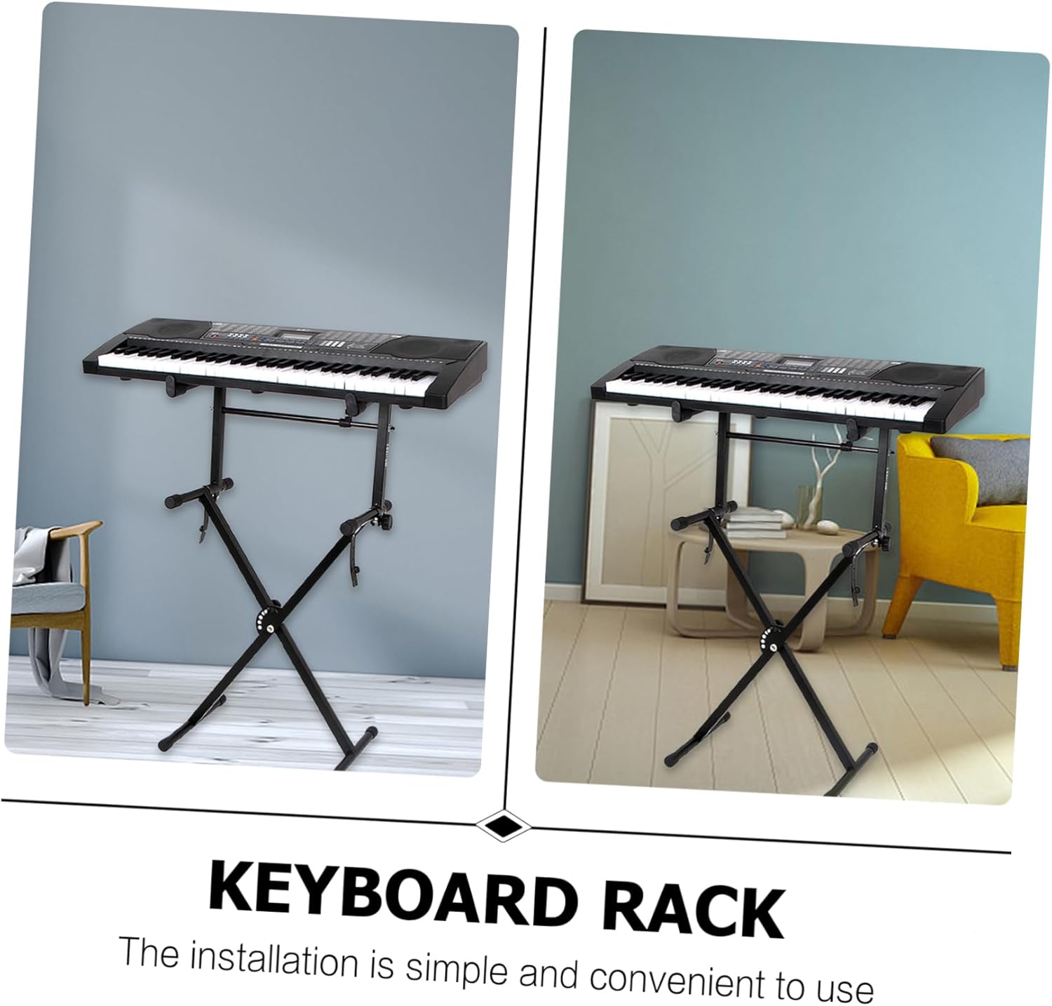 Keyboard Stand Rack Heavy-duty Piano Stand for Electric and Digital Keyboards Construction Slip Pads for Use