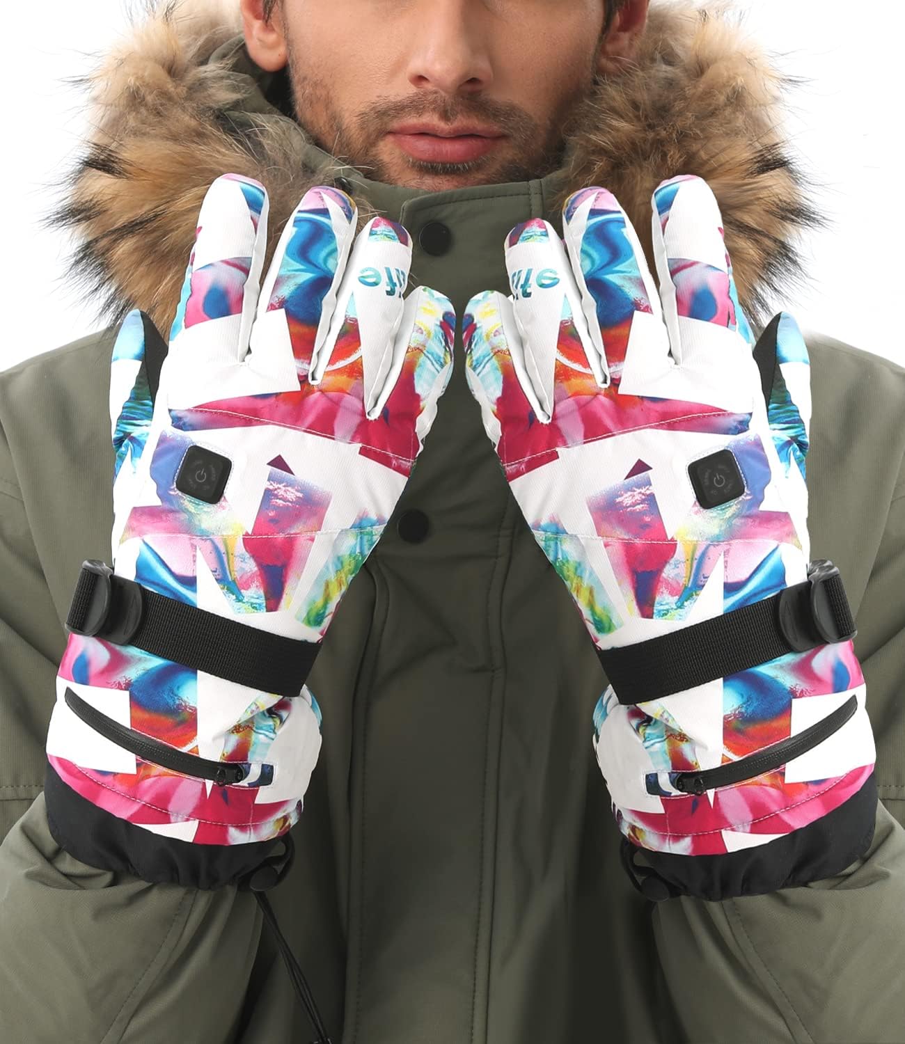 Aroma Season Heated Gloves for Professional Skiing, Fishing, Hiking, Cycling, Camping, Hunting - 7.4V 3000mAh Rechargeable Batteries, Waterproof and Windproof, Touchscreen Heating Gloves for Men & Women : Clothing, Shoes & Jewelry