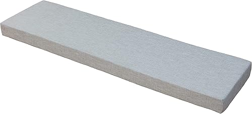 Jininworl Cojín de asiento de patio de tamaño personalizado, cojín de asiento de ventana de bahía, cojín largo para silla, cojines de sofá, muebles