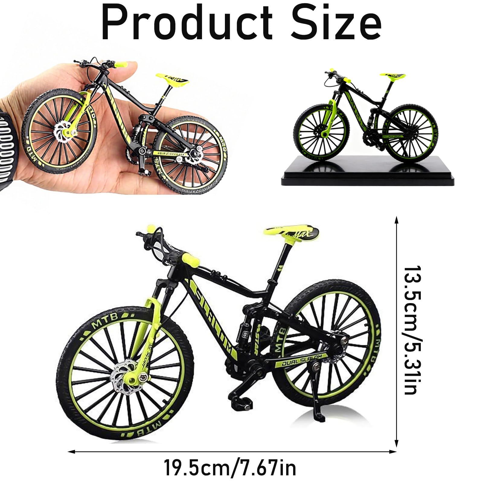 1:8 Finger Mountain Bike, Alloy Die Cast Finger Bike - Image 2