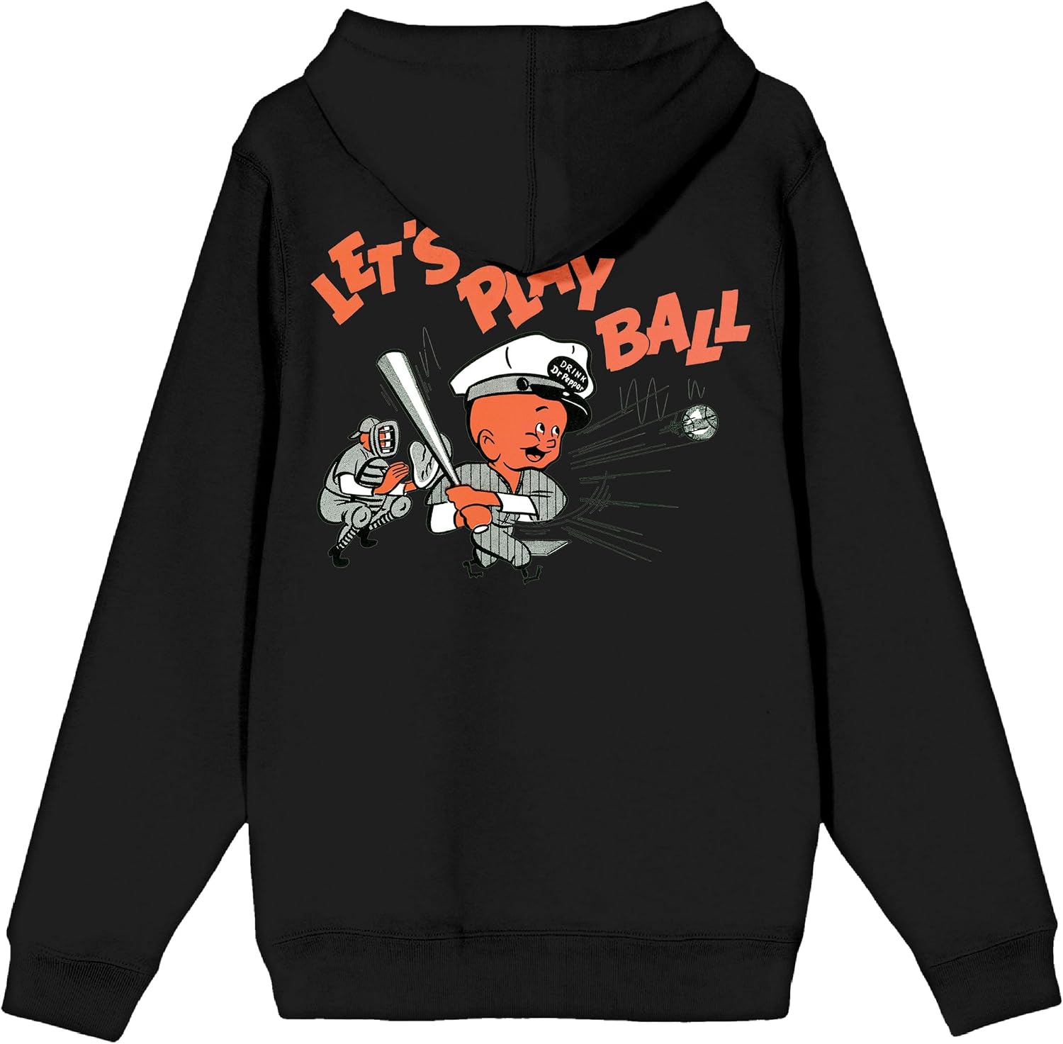Bioworld Dr Pepper Logo Men's Black Zip-Up Hoodie
