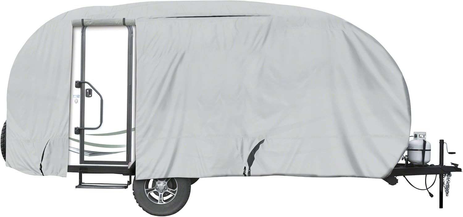 Classic Accessories Over Drive PermaPRO R-Pod Cover, Fits up to 17' 7" Long (Door in Back), RV Cover, Camper Cover, Travel Trailer Cover