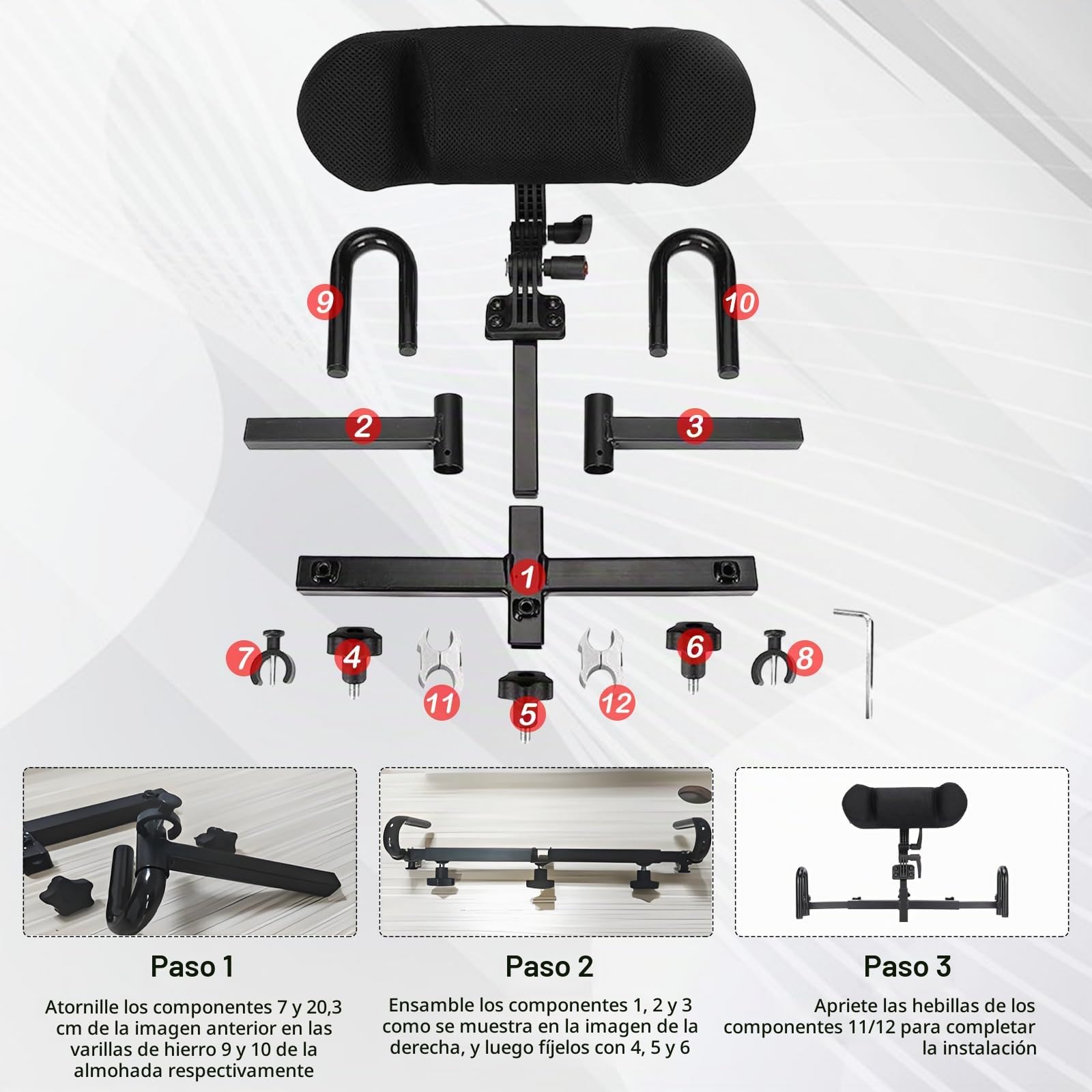 Reposacabezas Para Silla Ruedas, Accesorios Ajustables Para Sillas Ruedas Reposacabezas Soporte Cervical Altura Y ángulo Ajustables Respaldo Universal Para Reposacabezas Silla Ruedas