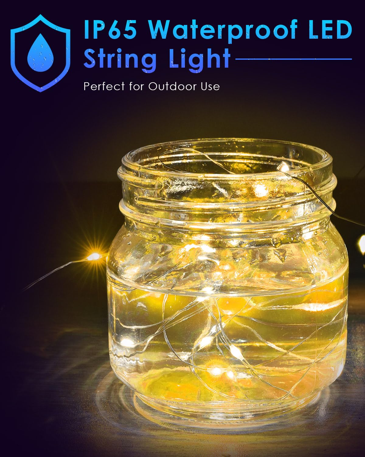 KNONEW 20FT 2Pack Fairy Lights Battery Operated Outdoor Indoor, 200 LED - View #3