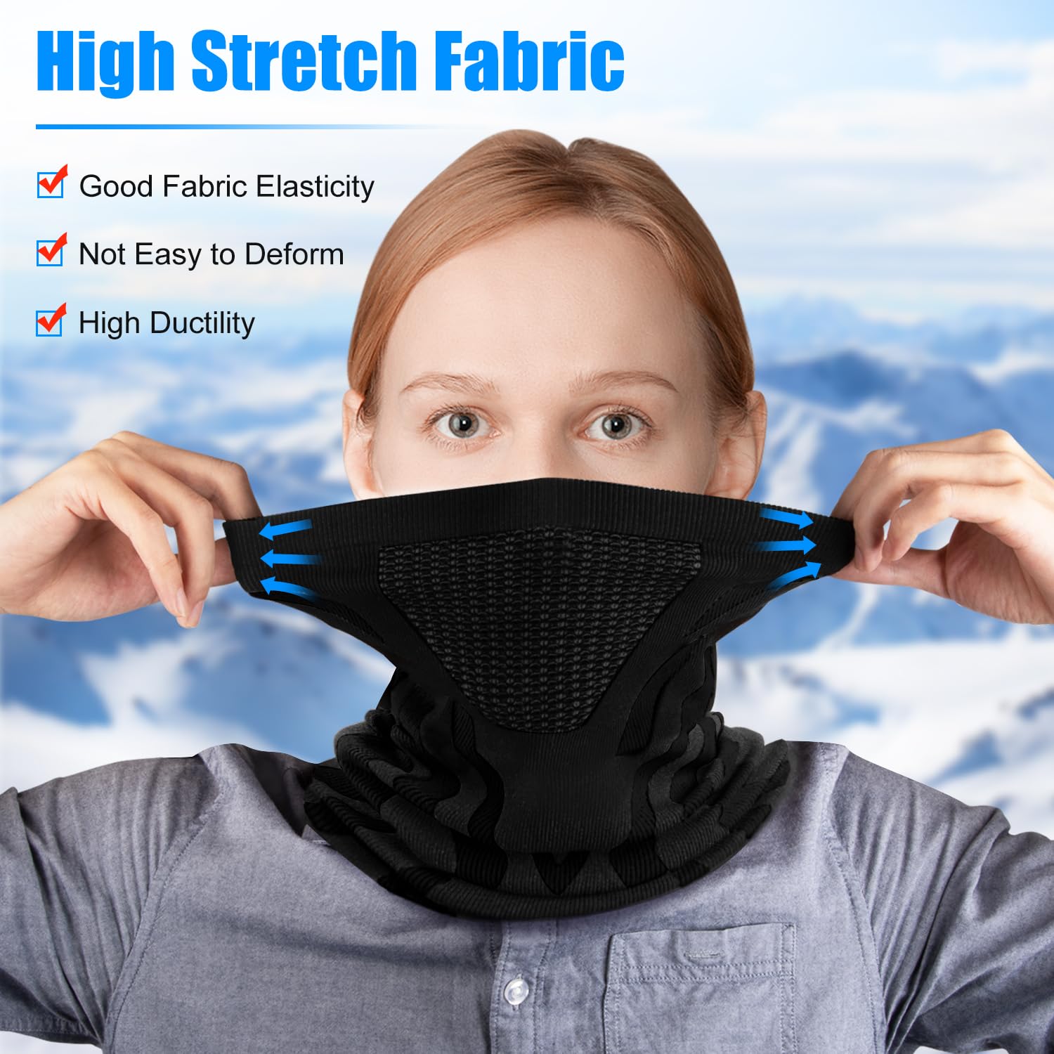 ENONEO Scaldacollo Running Termico Uomo Donna Traspirante Antivento Scaldacollo Sportivo Elastico Sciarpa Tubolare Inverno Passamontagna Sci Copricollo Moto Bandana Bici Ciclismo