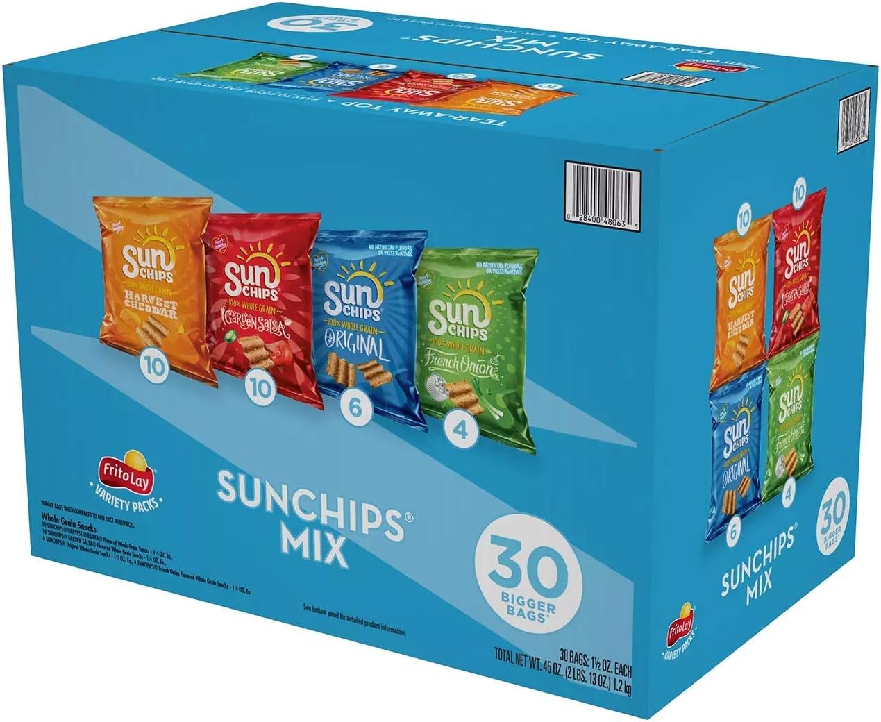 SunChips Multigrain Chips Variety Mix 30 ct. (pack of 3) A1