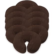 LONDON LINENS Pack of 10, Premium Extra Thick 100% Cotton Flannel Massage Tables Face Cradle Covers Cozies Fitted - Includes 10 pcs Mocha