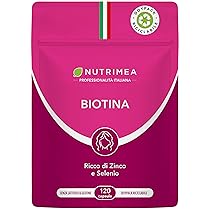 Biotina Capelli | 120 Capsule | Integratori Per Capelli, Unghie e Pelle | Vitamina B8, Zinco, Selenio e Semi di Zucca | Trattamento 4 Mesi | Nutrimea
