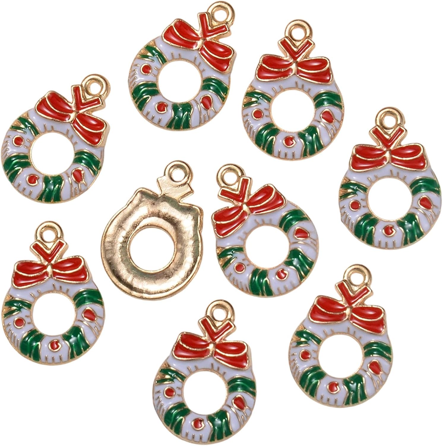 Christmas Theme Alloy Charms Pendants Christmas Tree Wreath Boots Snowman Santa Claus Bell Deer Snowflake Charms for DIY Craft Bracelet Earring Necklace Jewelry Making