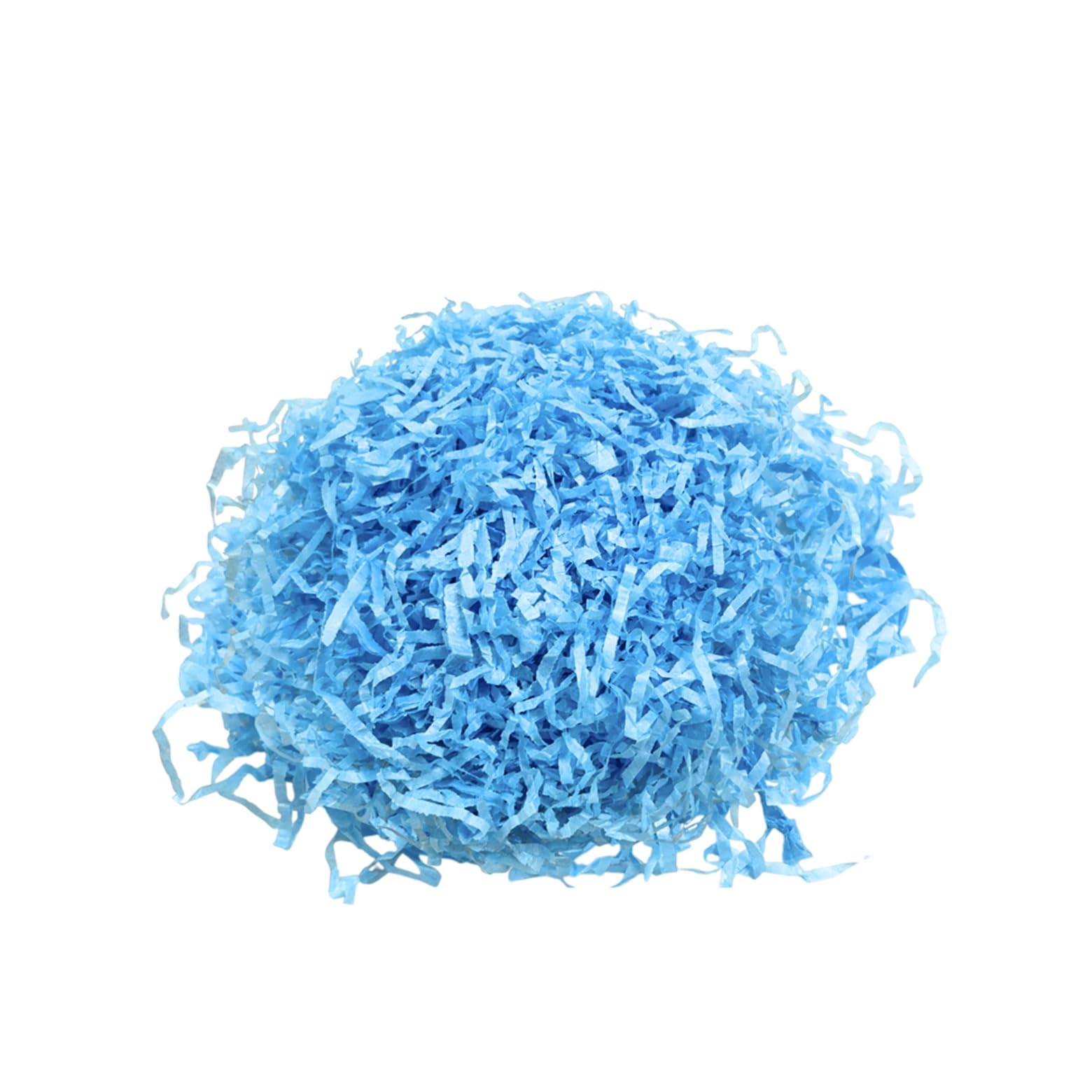 1kg Blue Shredded Tissue Paper for Hampers, Soft to the Touch, Ideal Hamper Filling, Christmas, Baby Shower and Gift Packaging Filler