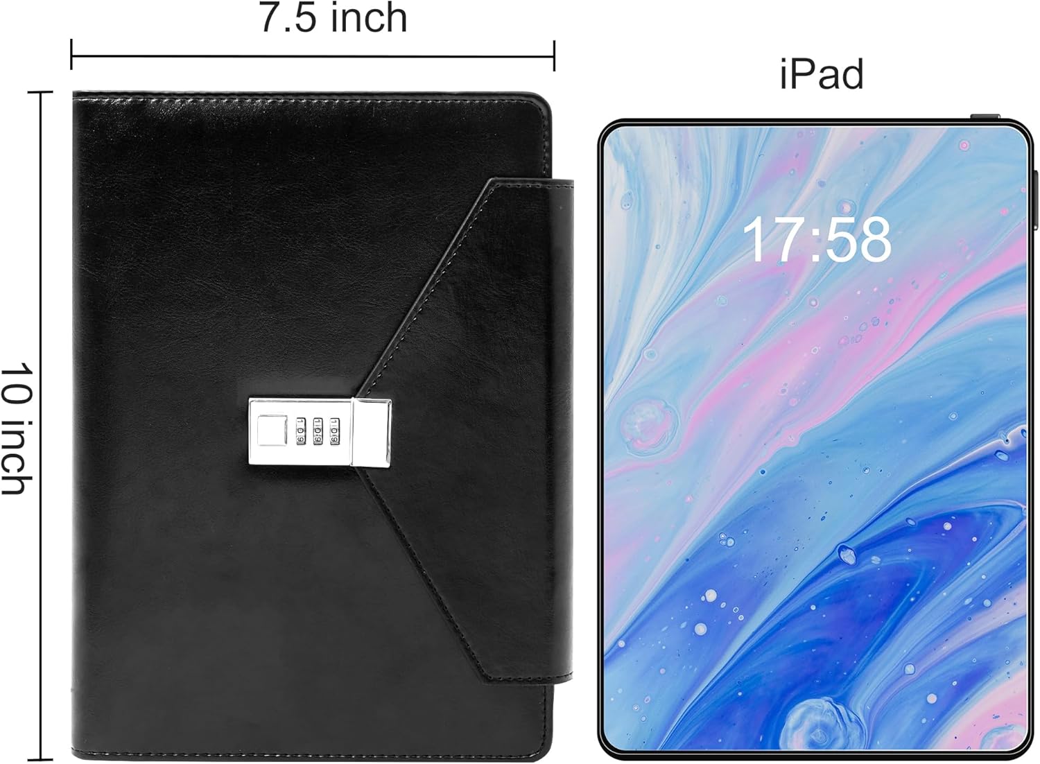 CAGIE Journal with Lock, Gifts for Women Men Retired Colleagues to Record Life, Travel Plans, 7.5 x 10 Inch 220 Pages Lock Diary with Pen, Gift Box