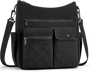 Nylon Crossbody Bags for Women, Handbags Shoulder Purses for Women, Travel Tote Bag with Multi Pockets