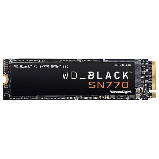 WD BLACK SN770 1 To PCIe Gen4 NVME Gaming SSD, Vitesse de lecture jusqu’à 5150 Mo/s