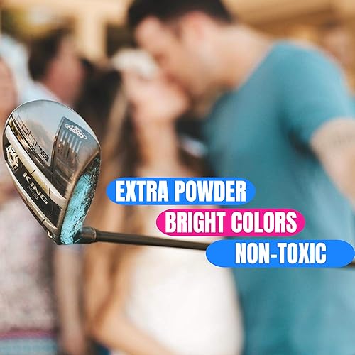 Miniatura 10 de Pelotas de golf para revelar el género, una rosa, una azul + camiseta de madera incluida, el mejor regalo para los futuros padres con temática de