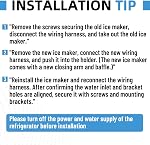 5303918493 Réfrigérateur Ice Maker Compatible avec Frigidaire Electrolux Kenmore Crosley Remplace 5303918493 241798219 1794546 AP4587866 PS3409466 EAP3409466