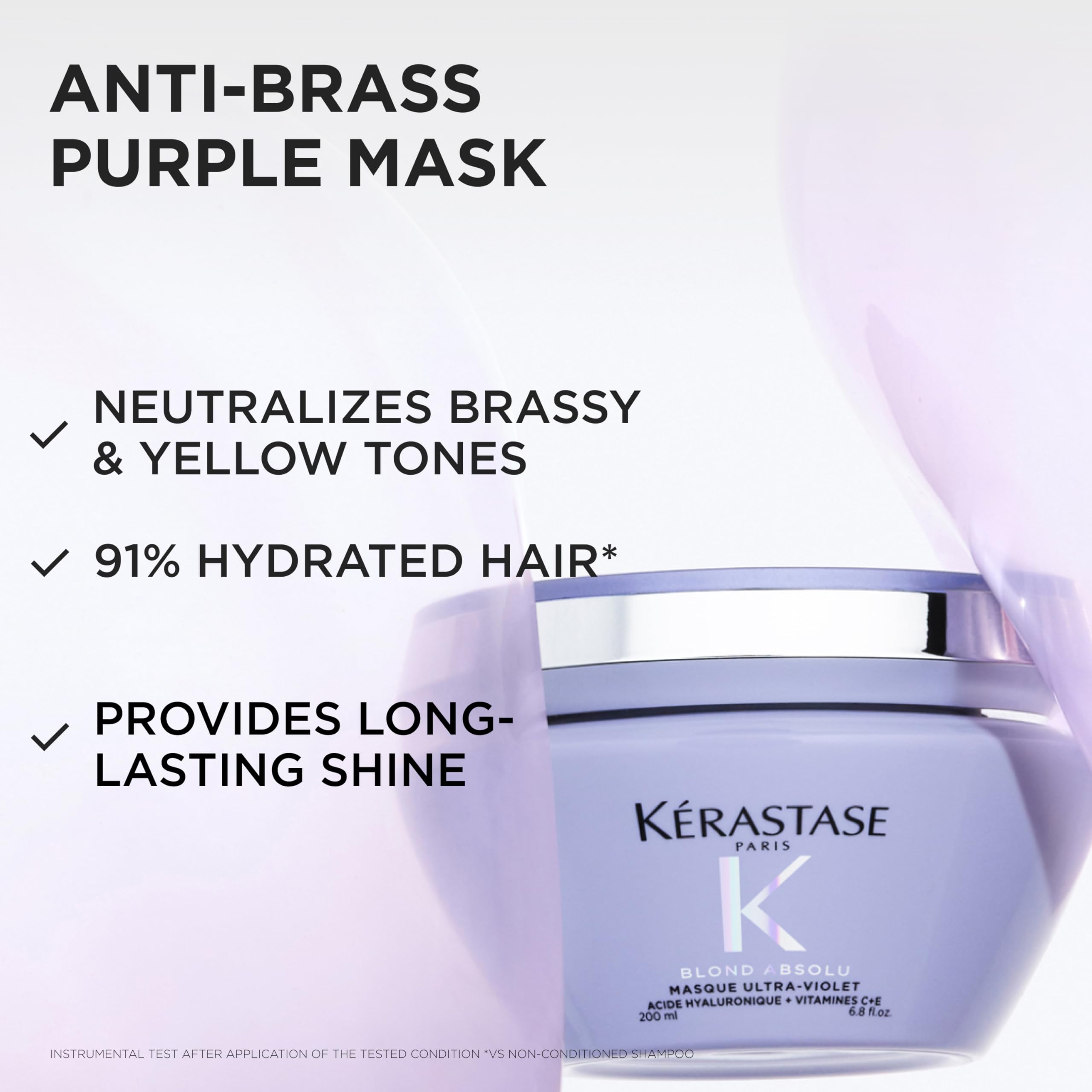 Kerastase Blond Absolu Ultra-Violet Purple Hair Mask, 6.8 Fl Oz