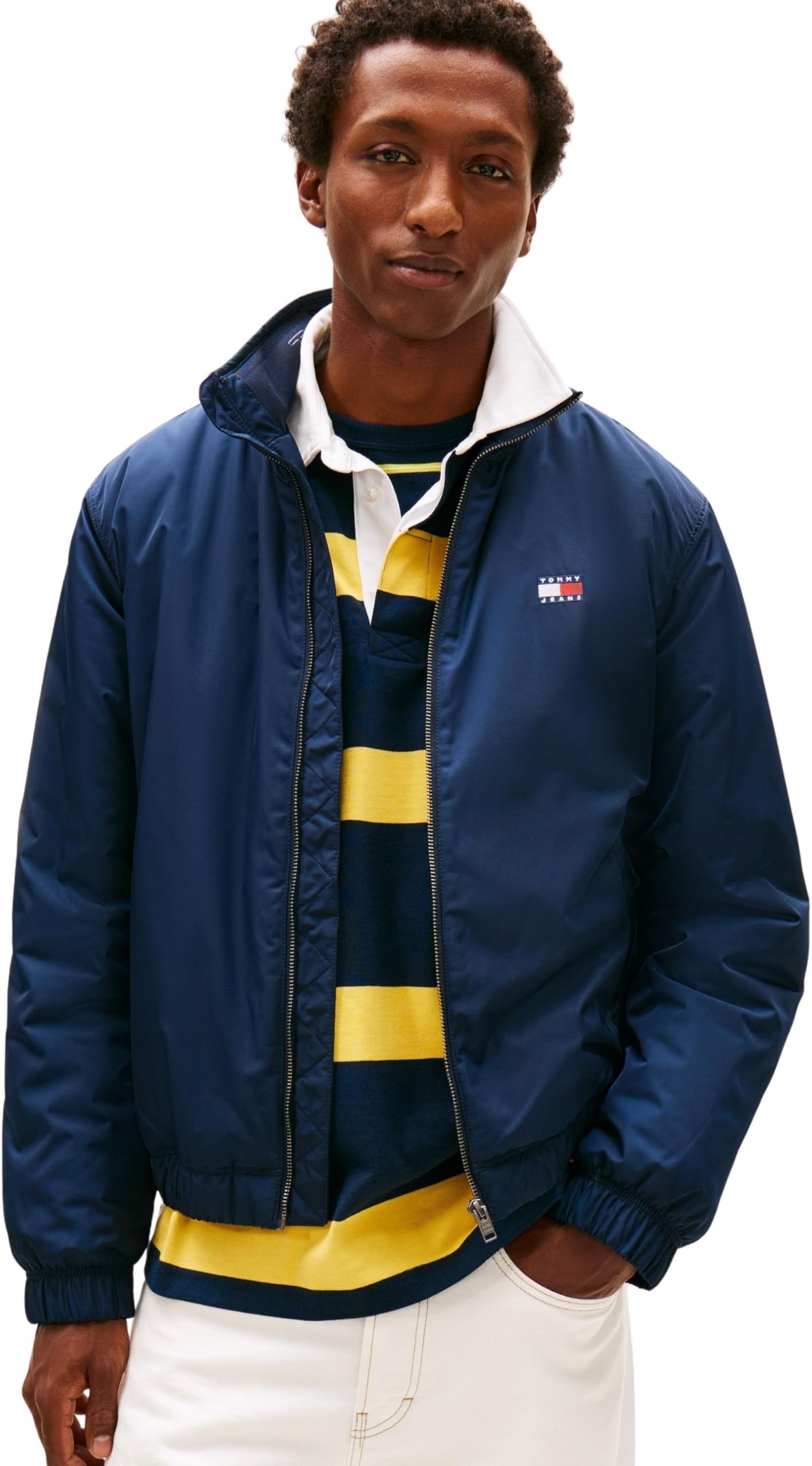 Tommy Jeans Herren Übergangsjacke Essential Padded mit Stehkragen