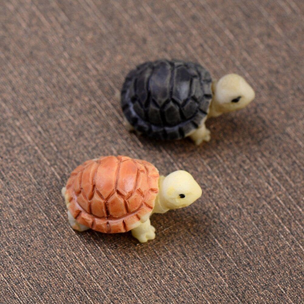 60st Mini Hars Schildpadden, Groen Kleine Schildpad Beeldjes Miniatuur Schildpad Klein Zeedier Speelgoed voor Ambacht Poppenhuis Landschap Prank Game Thuis Aquarium Tuindecoratie