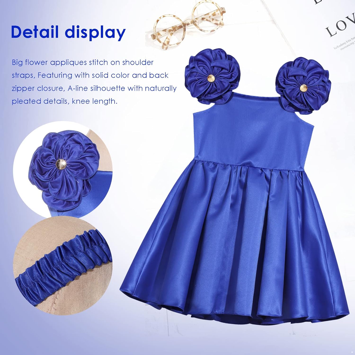 Sywiyi Baby Girls Flower Dresses Ball Gown Baptism Christening Dress Birthday Party Dresses
