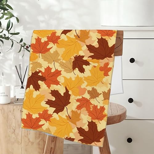 Miniatura 5 de Dewoofly Toallas absorbentes de hojas de arce, toalla de mano de temporada de otoño para picnic durante todas las estaciones, 12 x 27.5 pulgadas