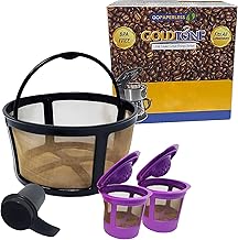 GoldTone Reusable Coffee Filter fits KEURIG Essentials & K-Duo Coffee Makers and Brewers Includes 2 Single Serve Filters and Scoop