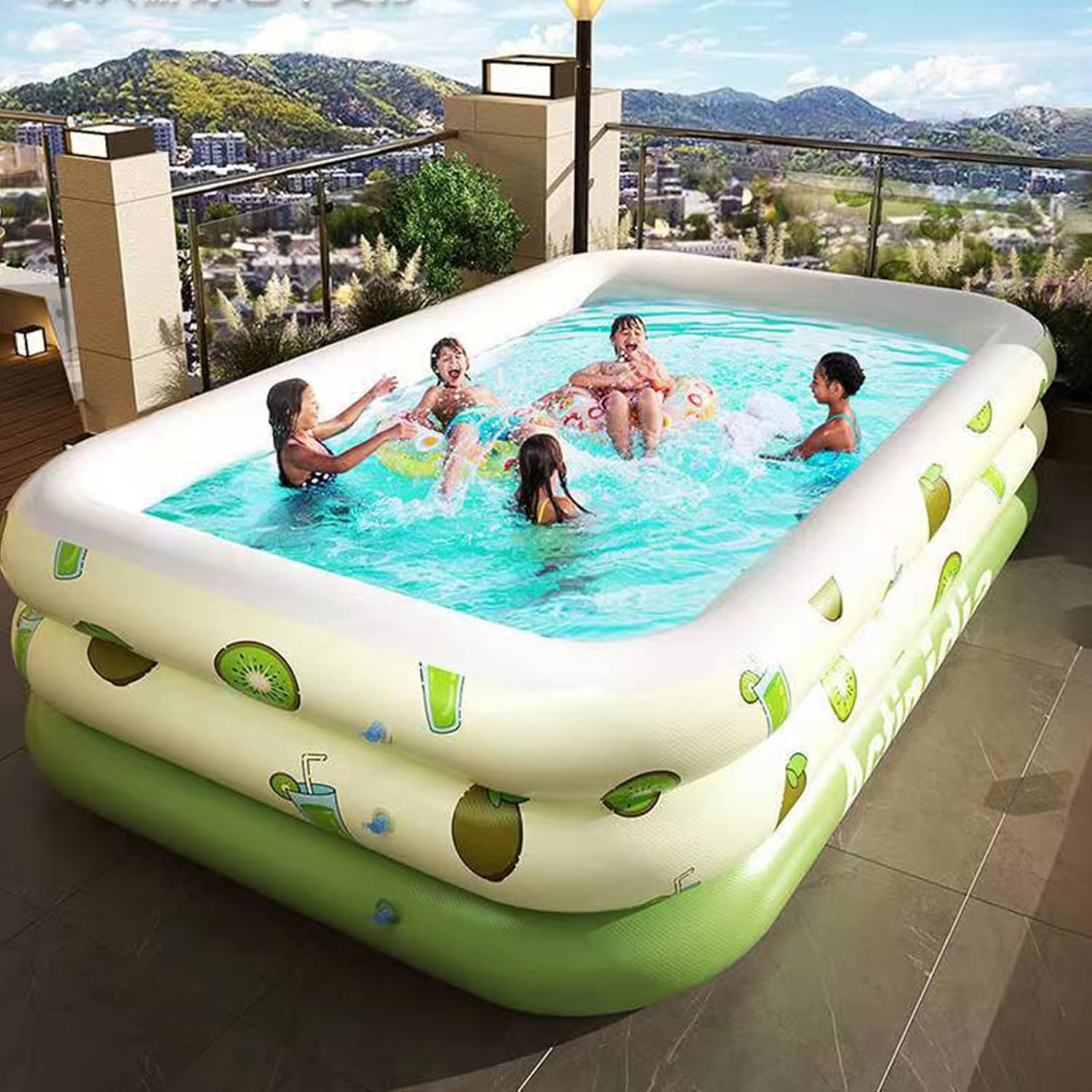 Large Size Outdoor Water Pool Cartoon Pattern Inflatable PVC Tan Durable Fast