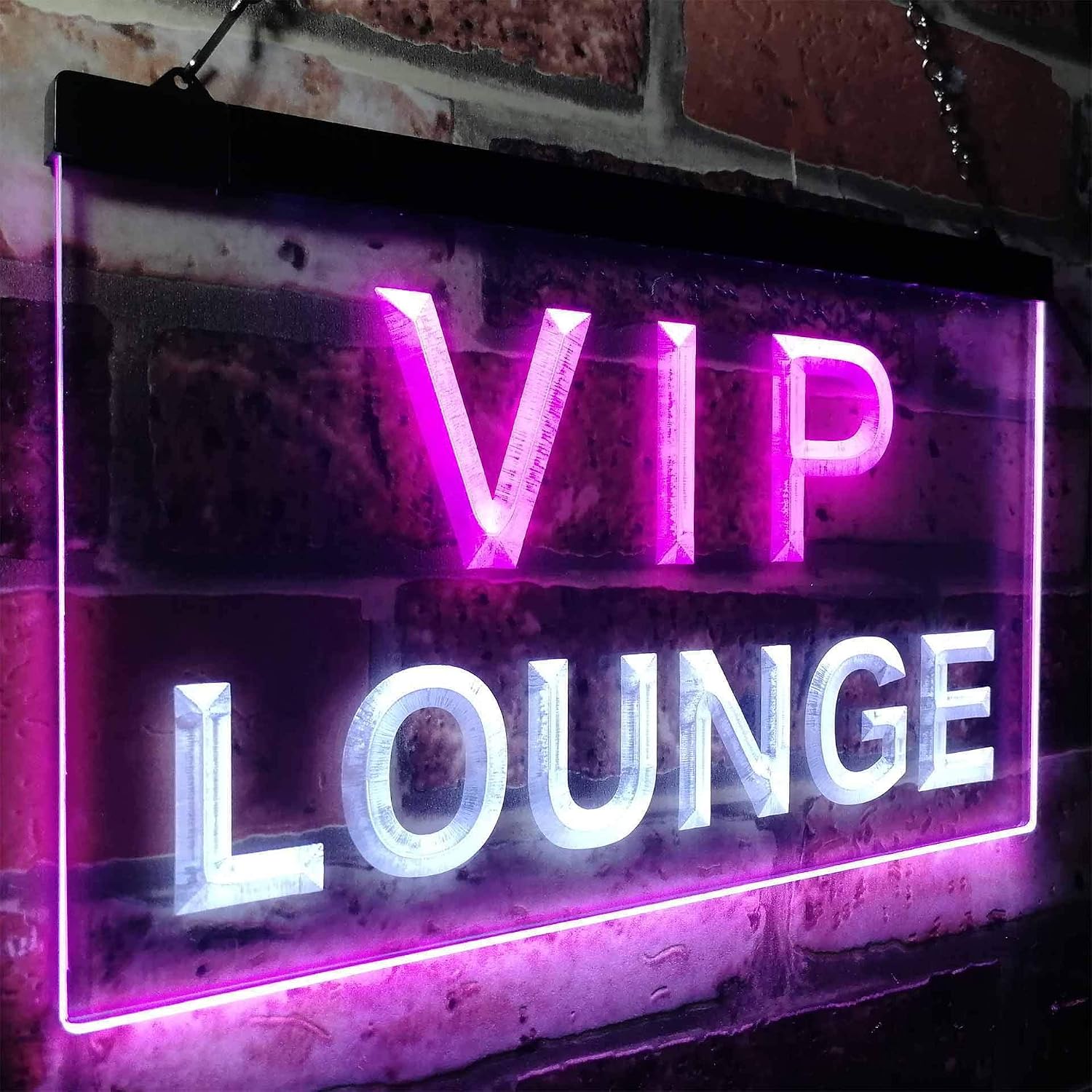 ADVPRO VIP Lounge Bar Beer Club Pub Man Cave Dual Color LED Neon Sign White & Purple 24" x 16" st6s64-j0691-wp
