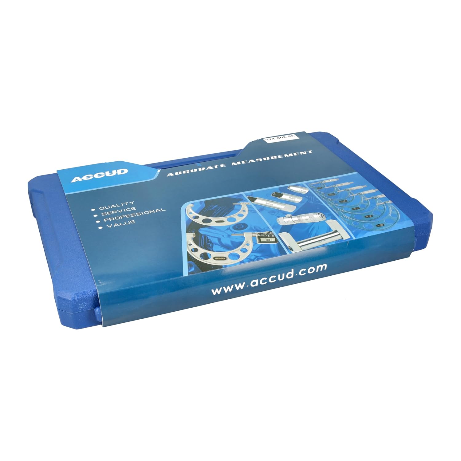 6 Pcs Outside Micrometer Professional Premium Tool Set ACCUD 0-1"/1-2"/2-3"/3-4"/4-5"/5-6" Measuring Range Included 0.0001" Graduation