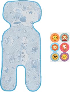 Cojín para cochecito de bebé, alfombra de enfriamiento de verano para bebé niños, cojín de asiento antisudor cochecito universal, funda de asiento infantil antisudor verano para cochecito 73x33cm