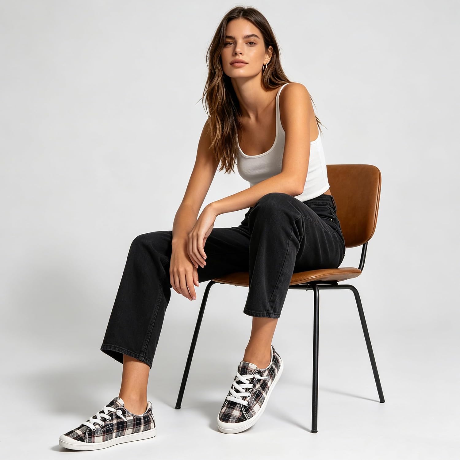 Women's Slip-On Canvas Sneakers, Low Top Walking Shoes image 2