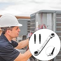 Vista 7 de Hvac - Juego de herramientas de llave de servicio de 3/16 pulgadas, 3/8 pulgadas, 5/16 pulgadas, 1/4 pulgadas, llave de trinquete para aire