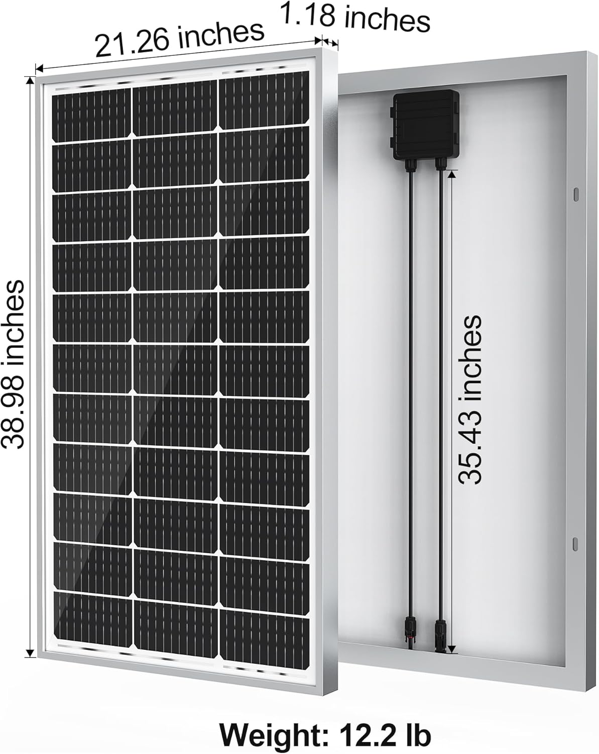 Solar Panel Kit - SOLPERK 100W 12V Solar Panel for Reliable and Easy Installation thumbnail 5
