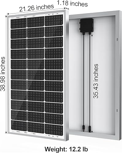 Miniatura 14 de SOLPERK - Kit de panel solar de 20 W 12 V, cargador de batería solar + controlador impermeable de actualización + soporte de montaje ajustable