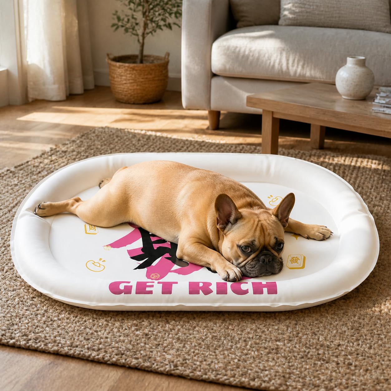 Tapis Rafraîchissant pour, Ovale Fortune, M | Matériau plastique, Tapis fraîcheur, Journées ensoleillées, Pour les amis s bêtes