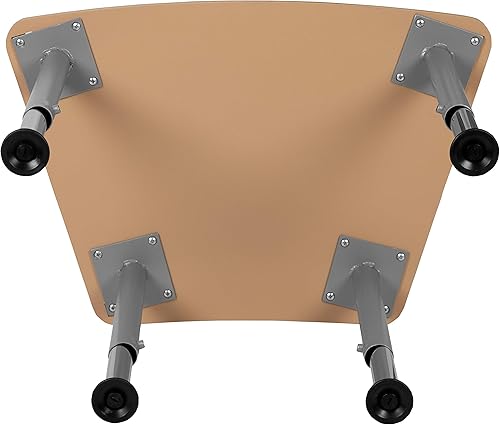 Miniatura 10 de Flash Furniture Billie - Escritorio hexagonal natural colaborativo para estudiantes (ajustable de 22.3 a 34 pulgadas), hogar y aula