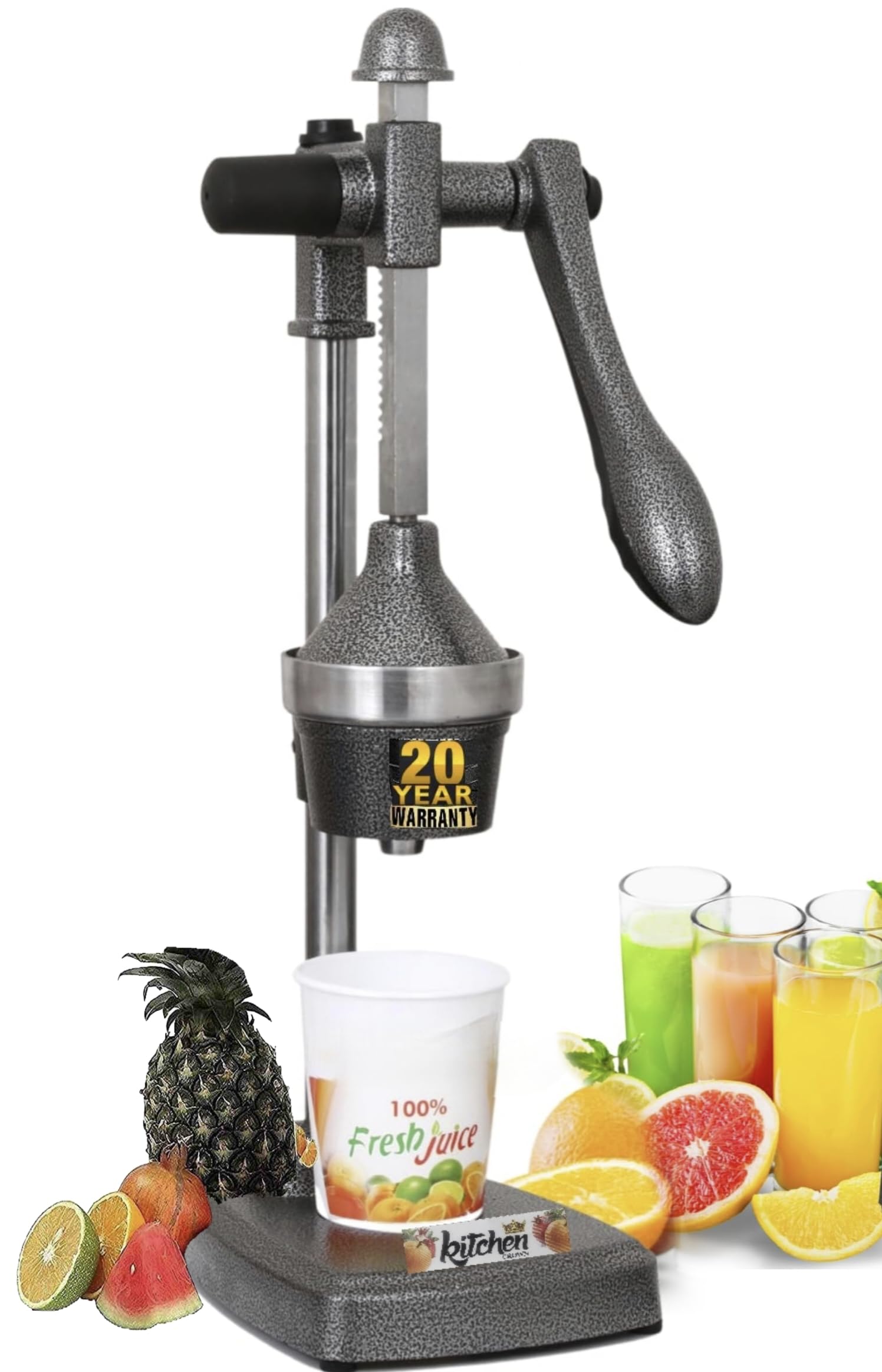 Kitchen Crown Aluminium Hand Press Juicer Machine For Mosambi