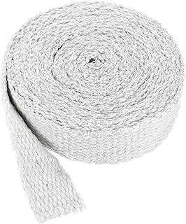 Wood Stove Gasket, 2" x 283.5" Wide Fiberglass Seal Rope Gasket Rope Replacement for Fireplace Door/Wood Stoves, 1202-1562 Degrees Fahrenheit Heat Resistance [White]