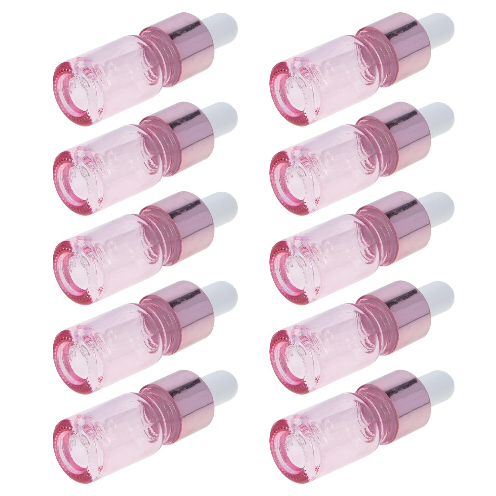 35 Stück Nachfüllbare Glastropfflaschen 5ml aus Glas in Stilvollem Roségold Sicher und Praktisch für Parfüm und Kosmetik Reisen oder Alltag