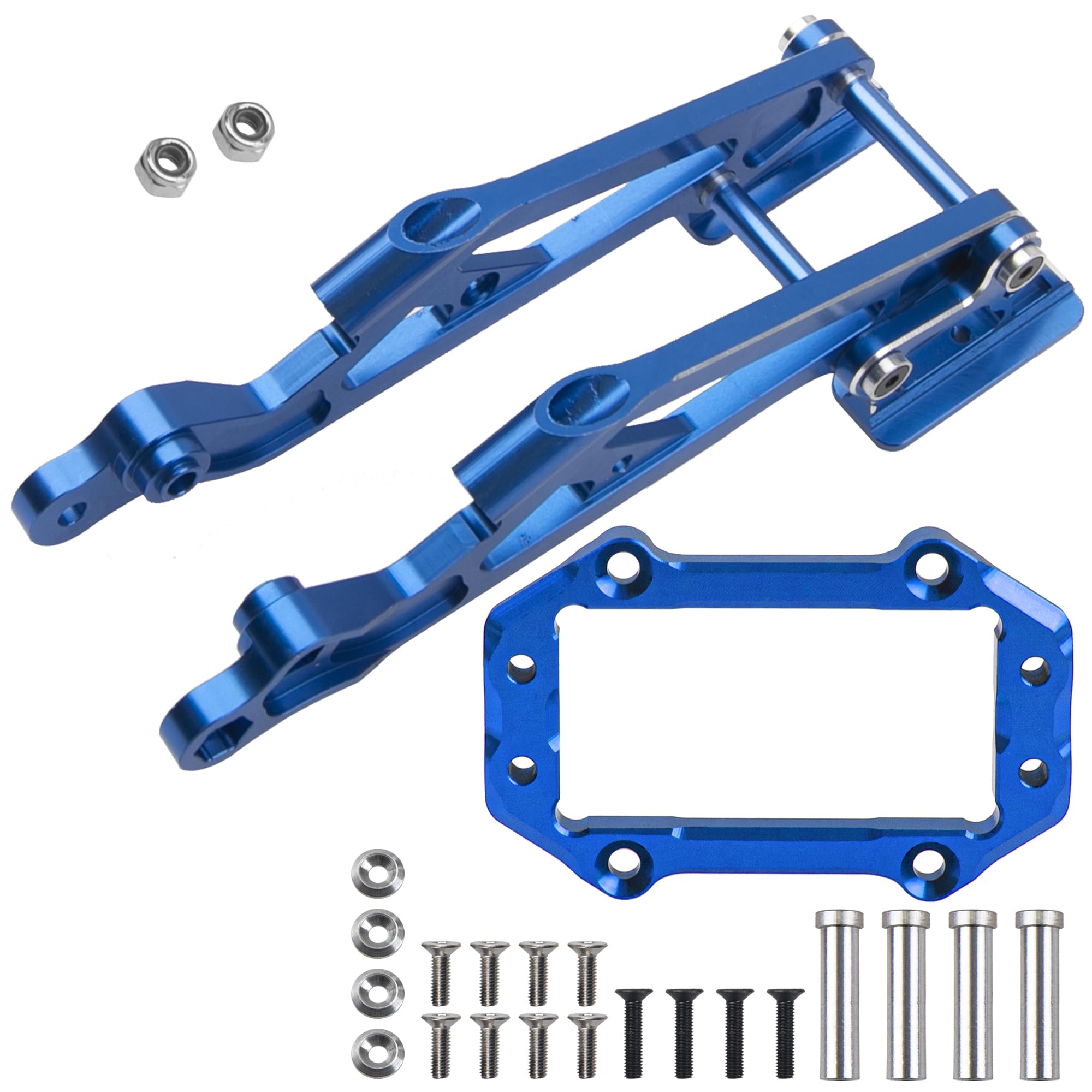 Share Goo Aluminum Alloy Rear Wing Mount Upgrade Parts & Metal Steering Servo Mount Set