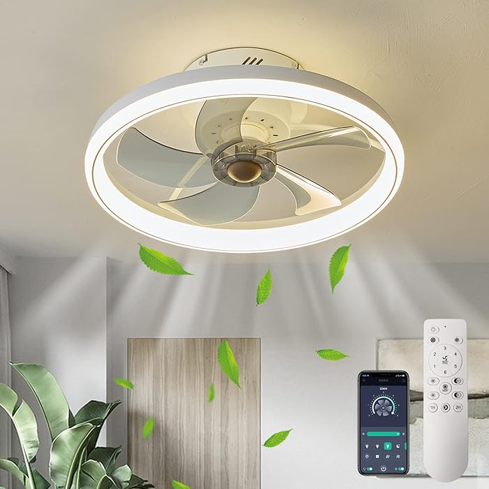 Buy LMiSQ Modern Ceiling Fans with Lights Reversible Fan with Remote