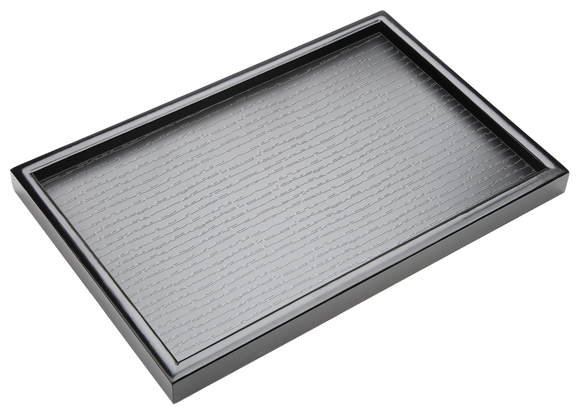 Lonely High Heels Rectangular Serving Tray - Black Wooden Platter with Anti-Slip Base - Ideal for Breakfast, Tea, Coffee, Drinks, Dessert, Party (30x20x2 cm)