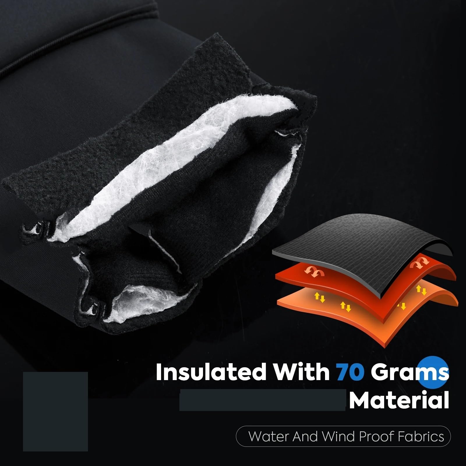 Guantes de Nieve Gruesos e Impermeables térmicos for Pesca Snowboard for Hombres y Mujeres Equipo Invierno for Clima frío para Pesca