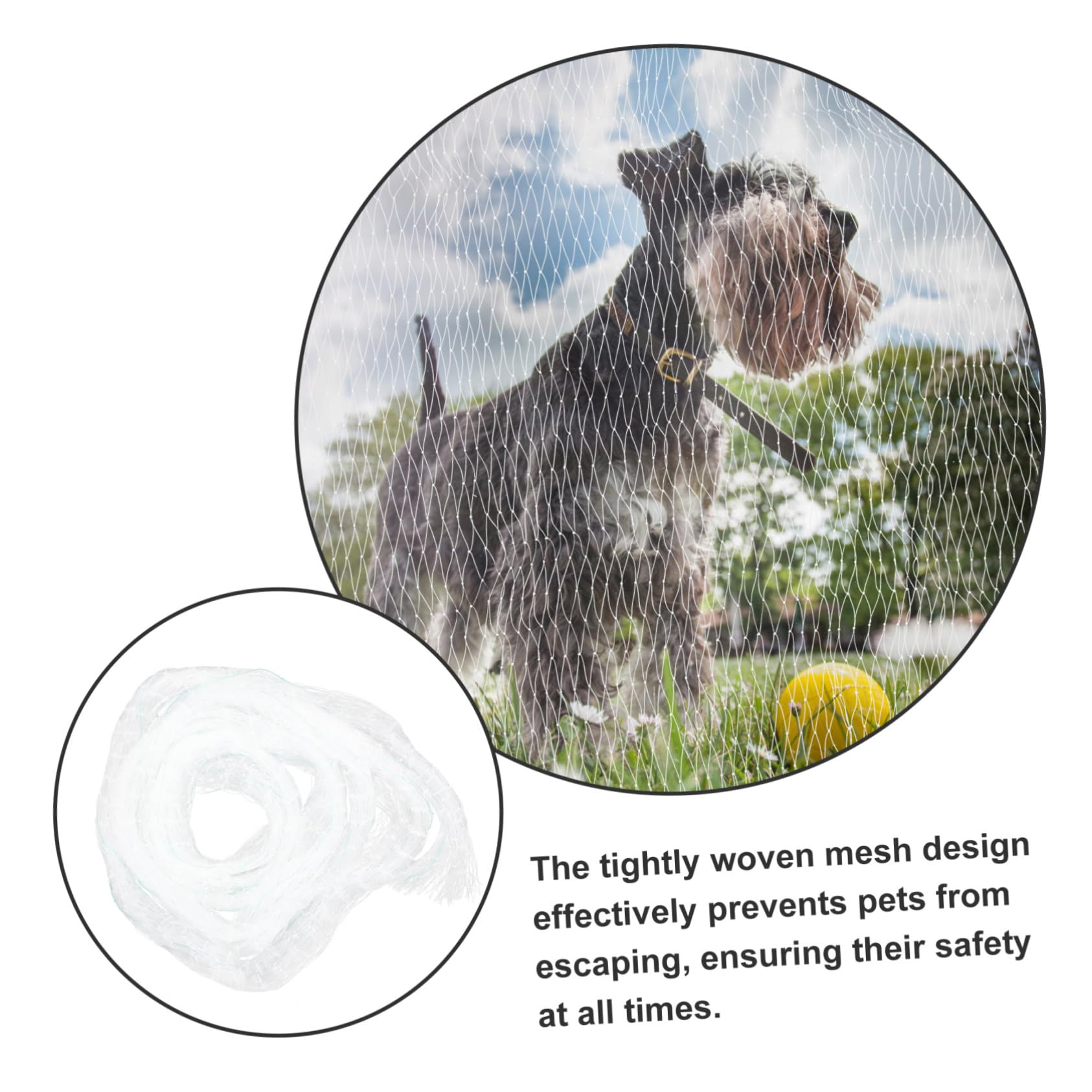 Rete Protezione Gatti Balcone Anti-Caduta in Nylon Bianco | Fitta Maglia, per Balconi e Apertura Stufa, Design Versatile, Rete di Sicurezza per Animali Domestici