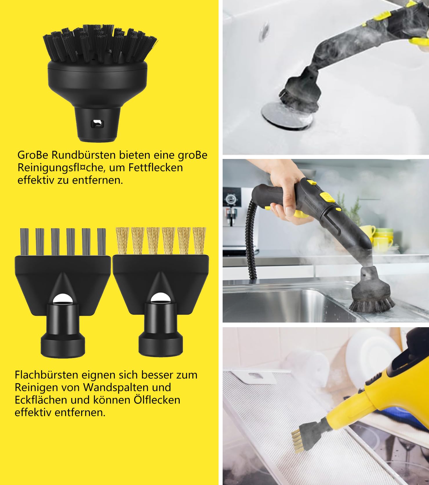 7 Stück für Kärcher Dampfreiniger Zubehör Easyfix SC1 SC2 SC3 SC4 SC5