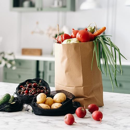 Miniatura 4 de TOWRAP Bolsas de regalo rosadas, 25 bolsas de papel kraft de 8 x 4.25 x 10.5 pulgadas con asas a granel, bolsas de compras, bolsas de fiesta, bolsas