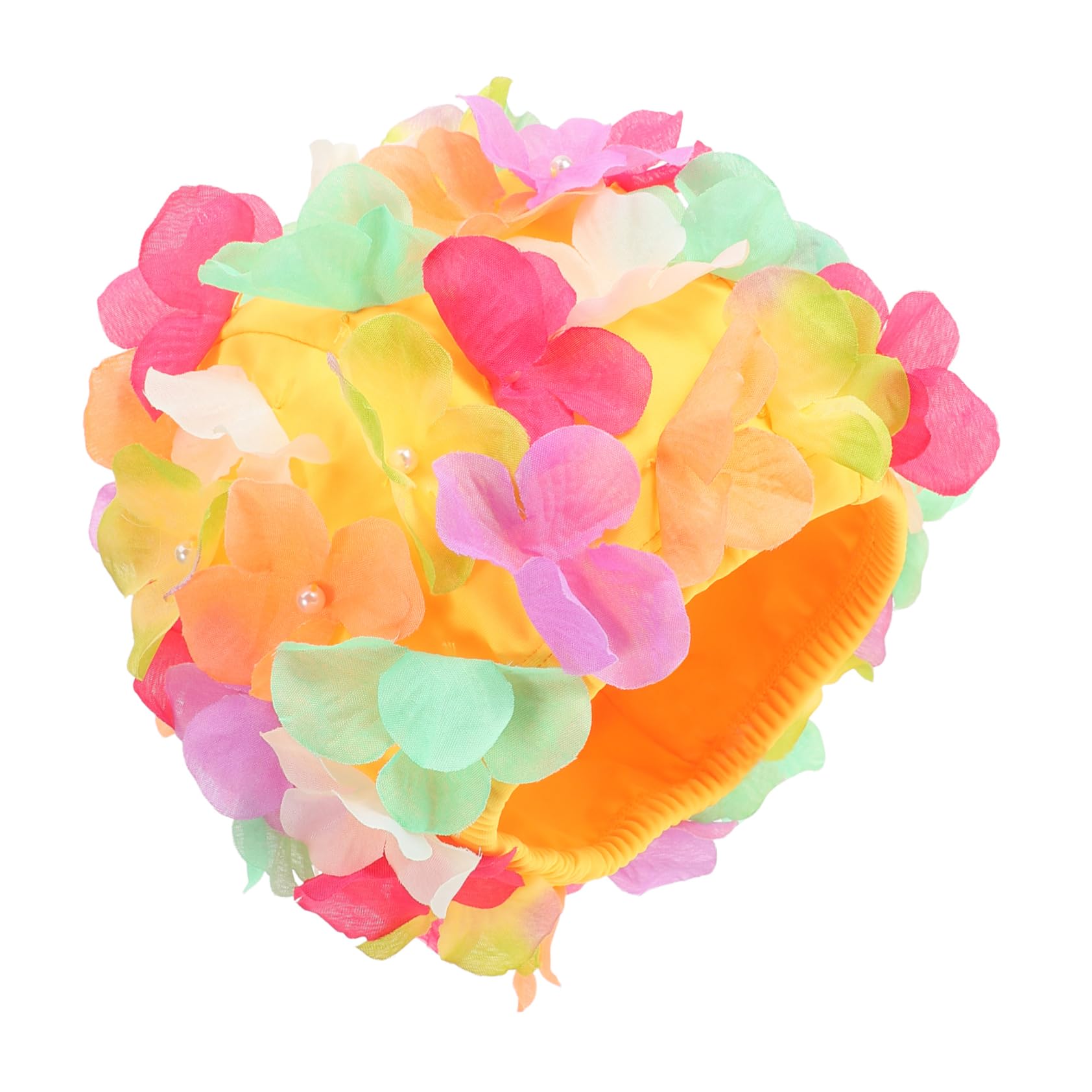 Toyvian Grand Bonnet de Bain Cheveux de Bain Chapeaux de Bain Femmes Piscine Bonnet de Bain élastique Bonnets de Bain pour la Natation Bonnets de Bain à Fleurs Nylon