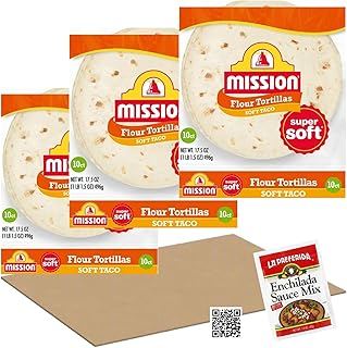 Mission Burrito Flour Tortillas, Large Size, 10 Count, Trans Fat Free (P...