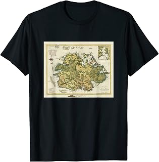 Antigua Island Map T-Shirt