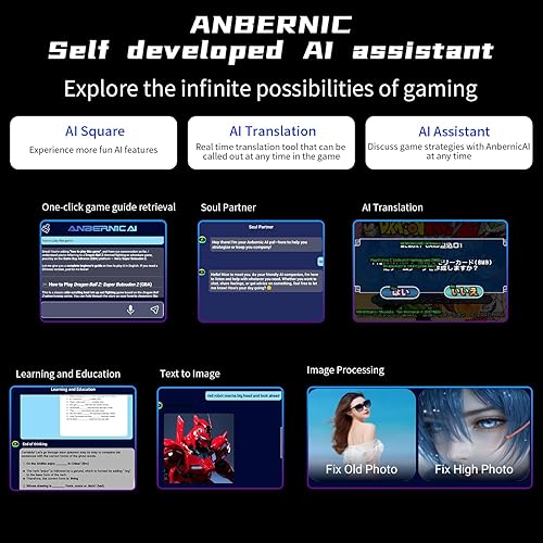 Miniatura 6 de RG Slide - Consola de juegos de mano retro, pantalla LTPS de 4.7 pulgadas, joystick capacitivo Android 13, soporte de sistema AI Assistant 5G, WiFi,